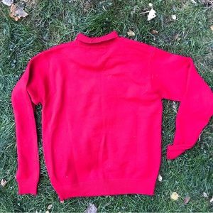 Vintage 1960s red turtle neck sweater